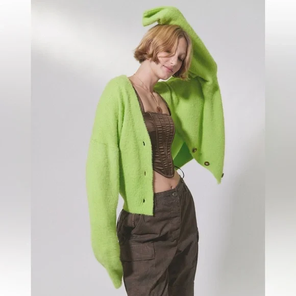 Urban Outfitters Thea‎ Fuzzy Cardigan - Picture 2 of 6